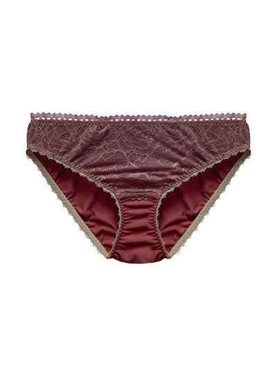 Alice Terracotta Organic Bamboo Jersey & Lace Knicker