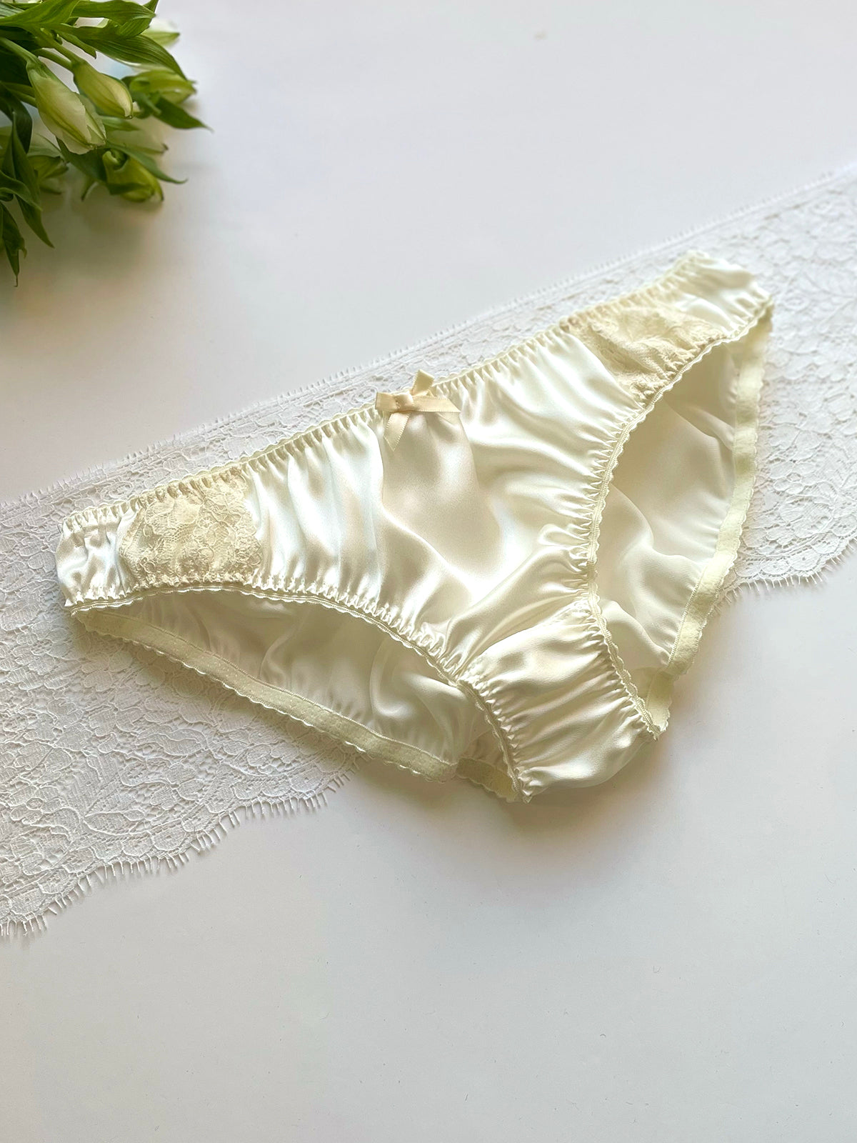 Betsy Ivory Silk and Lace Knicker