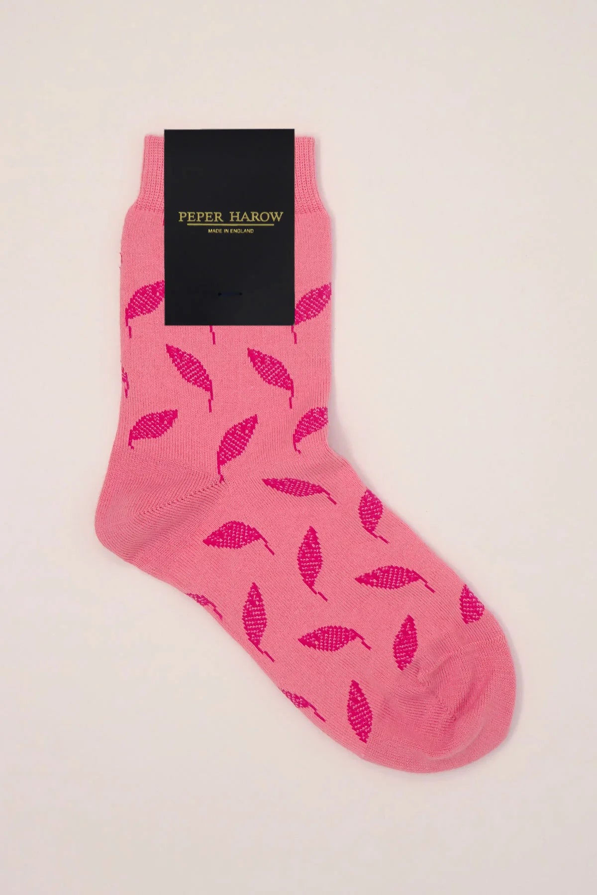 Peper Harow Leaf Pink Socks