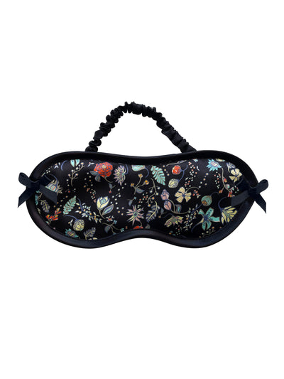 Handcrafted Liberty London silk eye mask with lightweight wadding and light-blocking design