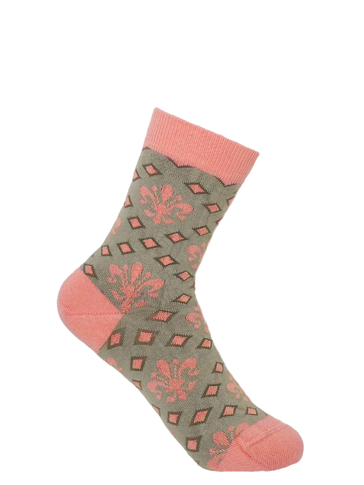 Peper Harow Fleur De Lis Grey Socks