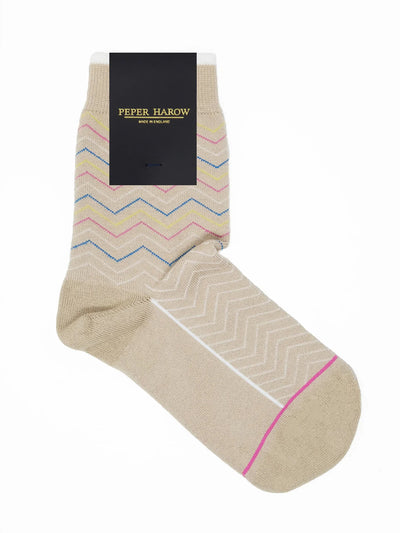 Peper Harow Oblique Beige Socks