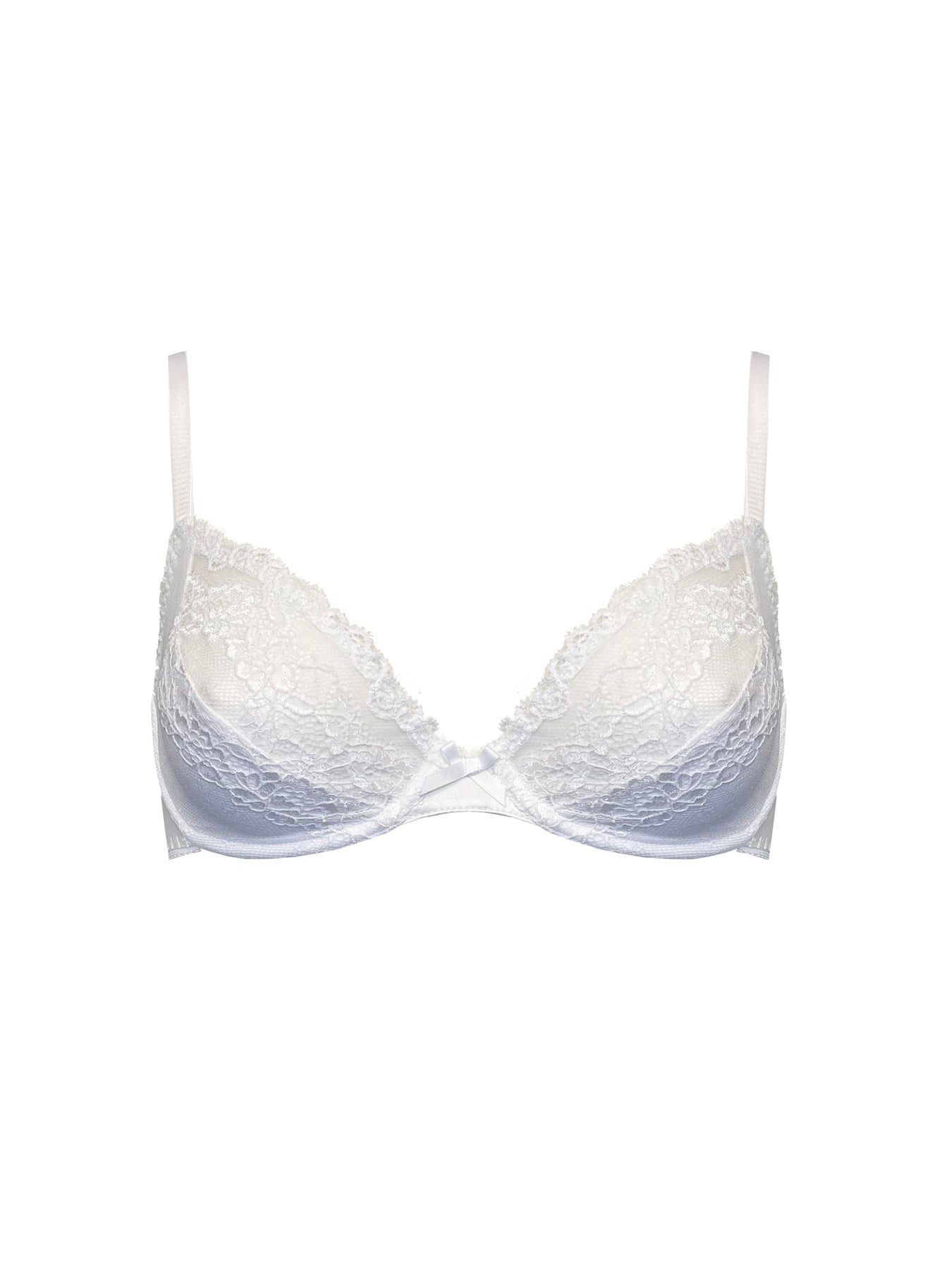 Violet Silk Lacy Push Up Bra Isolated Over White Stock Photo, Picture and  Royalty Free Image. Image 79479736.